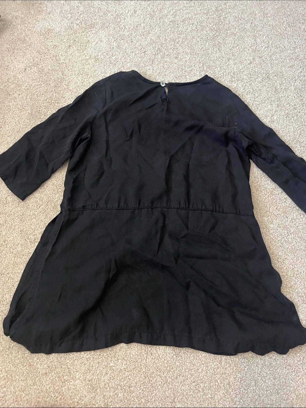 Bryn Walker Black 3/4 Sleeve Tencel Tunic Top, Small - Picture 5 of 5